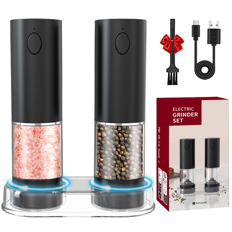 Stainless Steel Electric Pepper and Salt Grinder