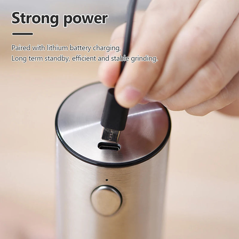 Stainless Steel Electric Pepper and Salt Grinder