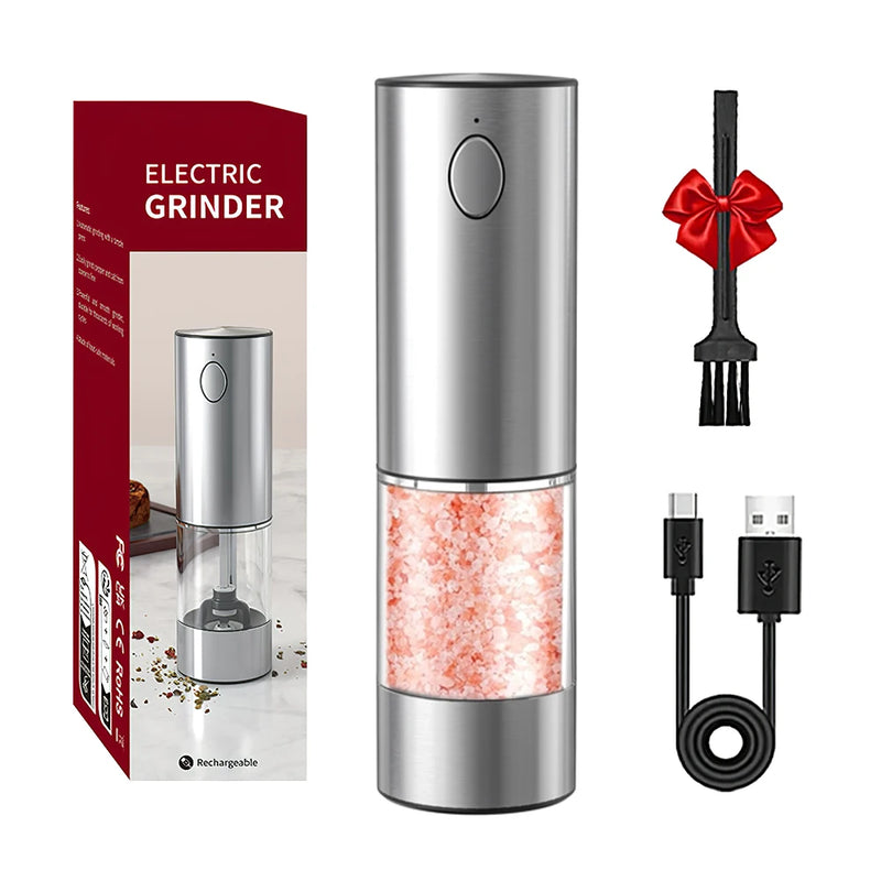 Stainless Steel Electric Pepper and Salt Grinder