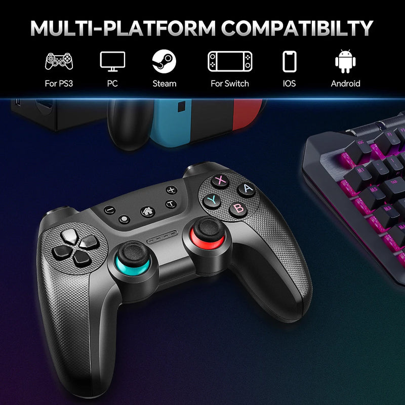 Compatible con controlador inalámbrico Bluetooth compatible con Nintendo Switch / Switch Oled Android Gamepad Control de joystick USB