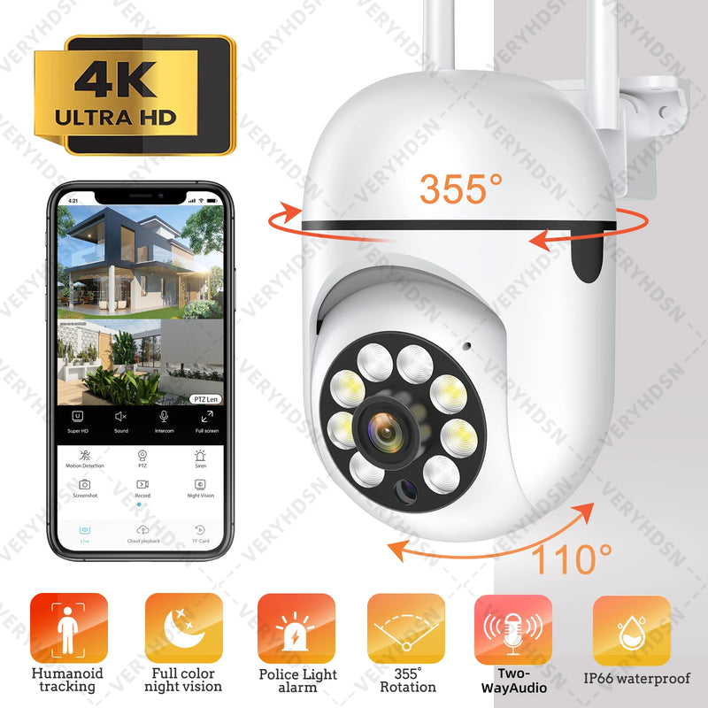 8MP Wireless PTZ Surveillance Camera