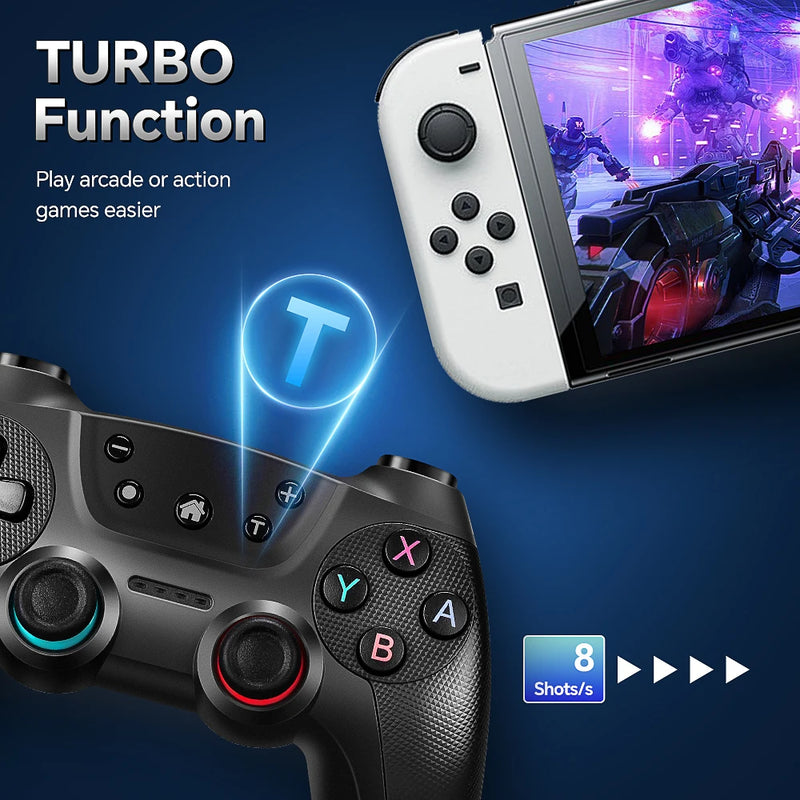 Compatible con controlador inalámbrico Bluetooth compatible con Nintendo Switch / Switch Oled Android Gamepad Control de joystick USB