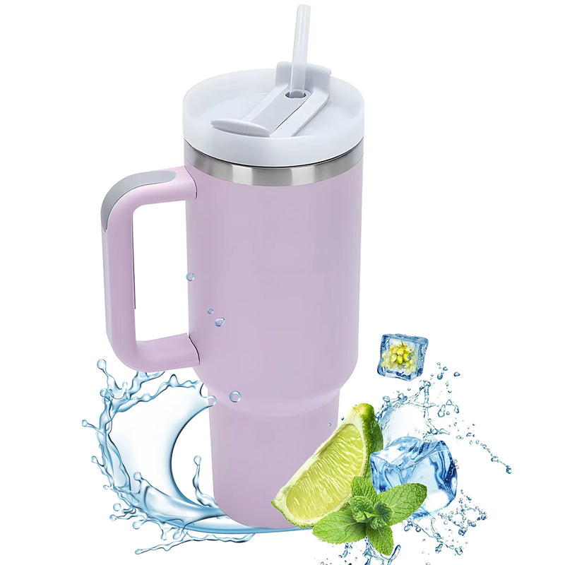 Copo Térmico de Aço Inoxidável 40oz - Tumbler com Isolamento Térmico e Alça