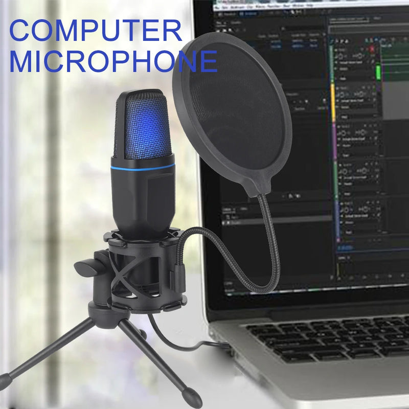 Microfone USB RGB Condensador